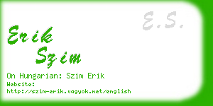 erik szim business card